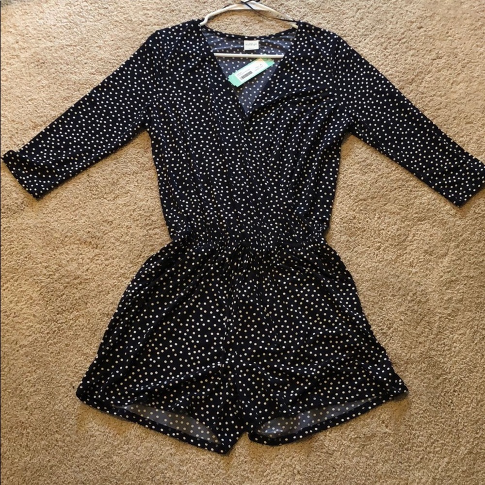 Navy stitch fix romper Kaileigh brand